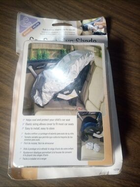Car Seat Sun Shade Cover - Silver Box Damaged New